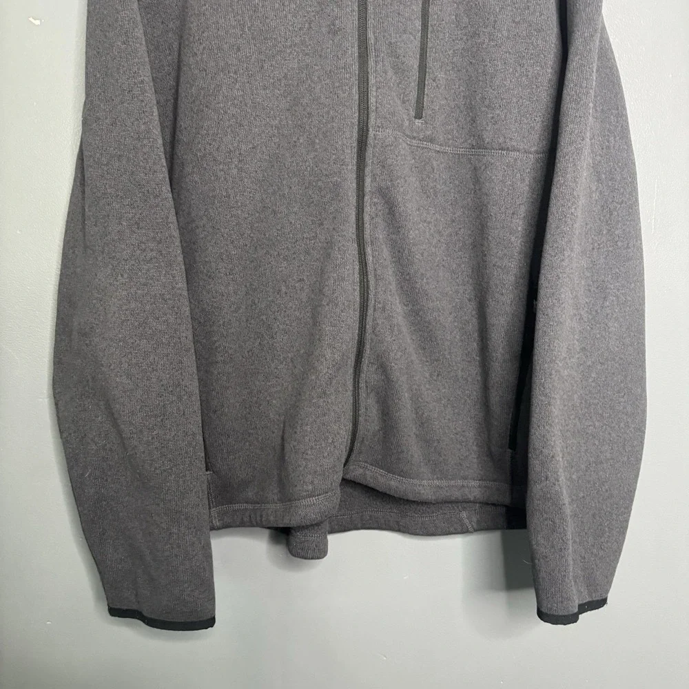 LL Bean Jacket Mens XXL Green Sweater Fleece Full‎ Zip Slightly Fitted Outdoor